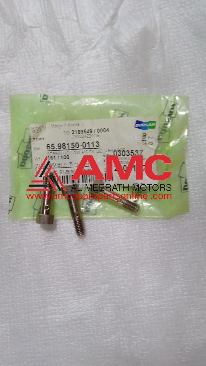 SCREW,HOLLOW,A/C OIL DELIVERY PIPE 65981500113 / 65.98150-0113